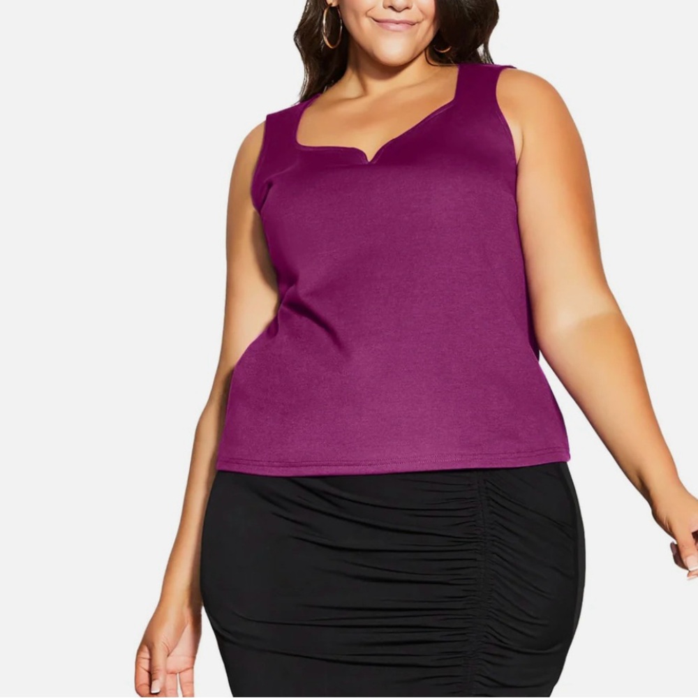 City Chic NWT size small (16) sleeveless magenta top